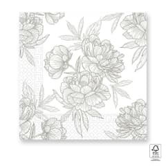 Everyday Designs - FSC 3-ply Napkins 33X33cm Oil Flowers - 94127