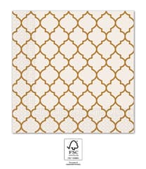 Decorata Everyday Napkin Designs - FSC  3-Ply Paper Napkins 33x33cm Brown Tiles - 94136