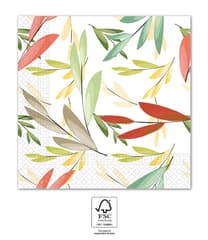 Decorata Everyday Napkin Designs - FSC 3-Ply Paper Napkins 33x33cm Branches & Leaves - 94139