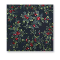 Seasonal Napkin Designs - Mistletoe 3-ply Paper Napkins 33X33cm. Dark - 94205