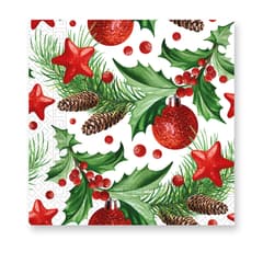 Decorata Seasonal Napkin Designs - Pinecones 3-ply Paper Napkins 33X33cm. - 94210