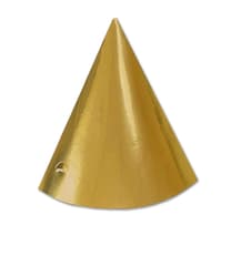 Unicolor Hats - Horns - Popcorn bags - FSC Gold Hats - 94597