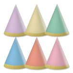 Unicolor Hats - Horns - Popcorn bags - FSC Unicolor Mini Hats in Pastel Colors - 94602