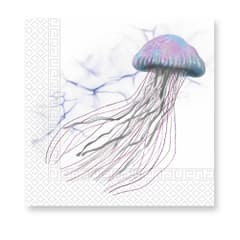 Everyday Napkin Designs - 3-ply Paper Napkins 33X33cm. Jelly Fish - 94683