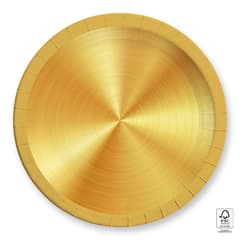 Gold & Silver Designs - FSC Paper Plates Next Generation 23cm Gold - 94783
