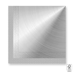 Decorata Gold & Silver Designs - FSC 3-ply Paper Napkins 33X33cm. Silver - 94788