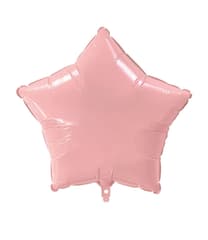 Unicolor Foil Balloons - "Pink Pastel Star" Foil Balloon 46cm - 94821