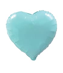 Unicolor Foil Balloons - "Blue Pastel Heart" Foil Balloon 46cm - 94822