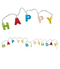 Decorata Multiwater Color Dots - "Happy Birthday" Led Lights - 95565