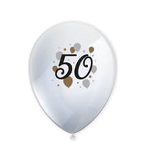 Decorata Milestone - Printed Latex Balloons "50" - 95624