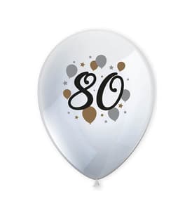 Decorata Milestone - Printed Latex Balloons "80" - 95643
