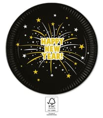 Decorata Happy New Year Flares - FSC Paper Plates Next Generation Large 23cm - 95697