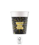 Decorata Happy New Year Flares - FSC Paper Cups 200ml - 95698