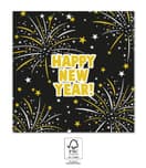 Decorata Happy New Year Flares - FSC Three-Ply Paper Napkins 33x33cm - 95699