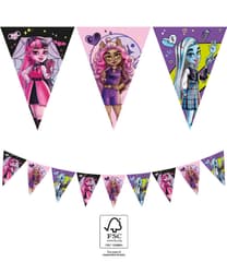 Monsters High "Best Students" - FSC Paper Triangle Flag Banner (9 flags) - 95709
