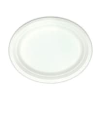 Decorata Sugarcane tableware set - White Sugarcane Oval Platters 32X25,5cm - 95833