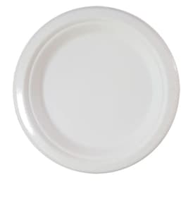 Decorata Sugarcane tableware set - White Sugarcane Plates 18 cm - 95848