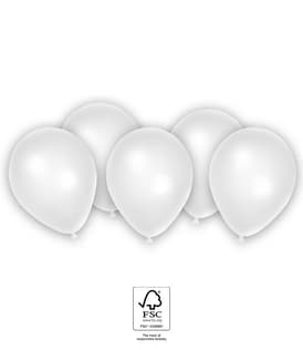 FSC Balloons - FSC Metallic Pastel Balloons White - 95957