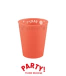 Decorata Reusable Party Products - Party Reusable Semi-transparent Cup 250ml Fluo Orange - 96047