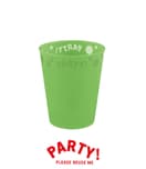 Decorata Reusable Party Products - Party Reusable Semi-transparent Cup 250ml Fluo Green - 96049