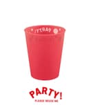 Decorata Reusable Party Products - Party Reusable Semi-transparent Cup 250ml Red - 96197
