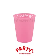 Decorata Reusable Party Products - Party Reusable Semi-transparent Cup 250ml Pink - 96198