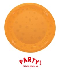 Decorata Reusable Party Products - Party Reusable Semi-transparent Plate 21cm Orange - 96214