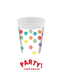 Decorata Multiwater Color Dots - Party Reusable Cup 250ml - 96256