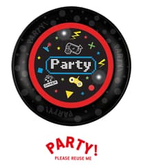 Decorata Gaming Party - Party Reusable Plate 21cm - 96279