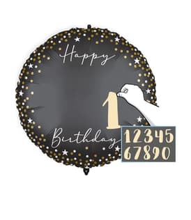 Decorated Foil Balloons - "Personalized Milestone" Round Foil Balloon 46cm - 96352