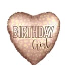 Standard & Shaped Foil Balloons - "Birthday Girl Animal Print" Foil Balloon 46cm - 96357