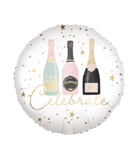 Decorated Foil Balloons - "Celebrate" Foil Balloon Round 46cm - 96377