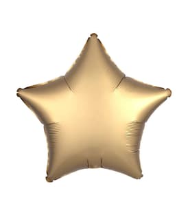 Unicolor Foil Balloons - Satin Gold Star Foil Balloon 46cm - 96378