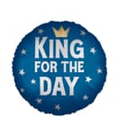 Standard & Shaped Foil Balloons - "King for the Day" Foil Balloon 46cm - 96383
