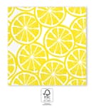 Napkin Designs - FSC 3-Ply Paper Napkins 33x33cm - Lemon Slices - 96423