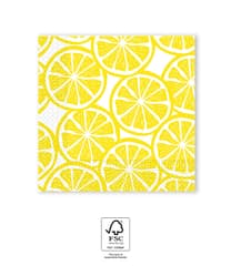 Napkin Designs - FSC 3-Ply Paper Napkins 25x25cm - Lemon Slices - 96424