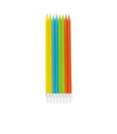 Multicolour Bright Stars - Birthday Candles 14,5cm with holders in Bright colours in FSC Paper Box - 96501