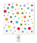 Multicolour Bright Stars - FSC Two-Ply Paper Napkins 33x33cm - 96507