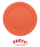 Decorata Reusable Party Products - Party Reusable Semi-transparent Plate 21cm Fluo Orange - 96520