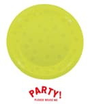 Decorata Reusable Party Products - Party Reusable Semi-transparent Plate 21cm Fluo Yellow - 96521