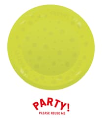 Decorata Reusable Party Products - Party Reusable Semi-transparent Plate 21cm Fluo Yellow - 96521
