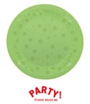 Decorata Reusable Party Products - Party Reusable Semi-transparent Plate 21cm Fluo Green - 96522