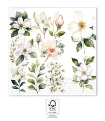 Napkin Designs - FSC 3-ply Paper Napkins 33X33cm Bouquet of Flowers - 96565