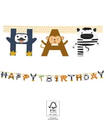 ZOO - FSC "Happy Birthday" Die-Cut Paper Banner - 96601