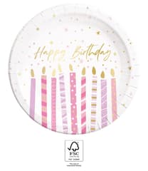 Birthday Candles Party - FSC Deep Paper Plates Next Generation Large 23cm - 96626