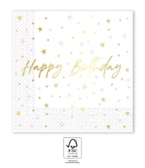 Birthday Candles Party - FSC Two-Ply Paper Napkins 33x33cm - 96626