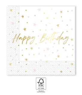 Birthday Candles Party - FSC Two-Ply Paper Napkins 33x33cm - 96628