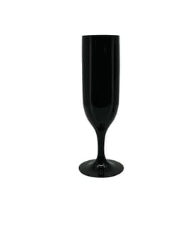 Decorata Reusable Products - Reusable Champagne Glasses Black - 96659