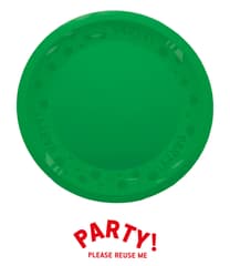 Decorata Reusable Party Products - Party Reusable Plate 21cm Bright Green - 96689