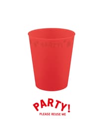 Decorata Reusable Party Products - Party Reusable Cup 250ml Bright Red - 96691